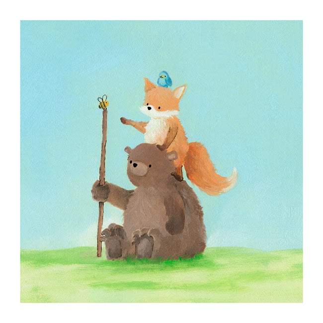 Bear, Fox, Bird
