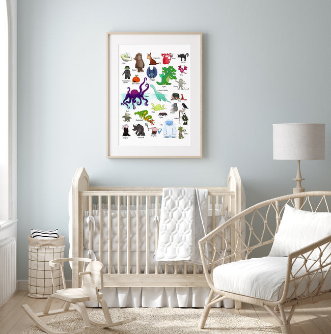 Alphabet Print - Monsters and Creatures