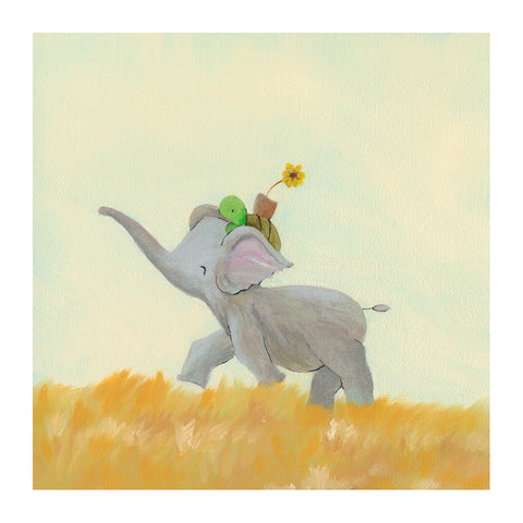 Elephant, Turtle, Flower Pot