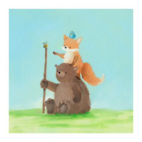 Bear, Fox, Bird