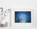Scuba Diver Art Print - Treasure