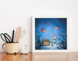 Scuba Diver Art Print - Treasure