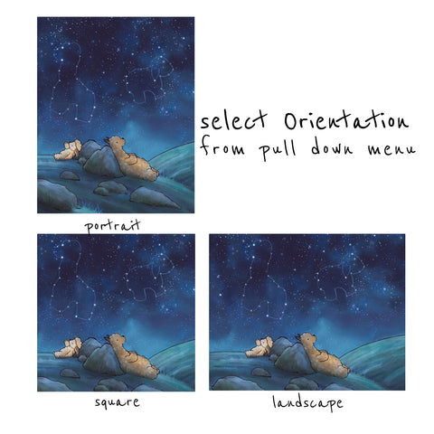Alpaca & Sheep Art Print - Animal Constellations