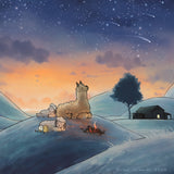 Alpaca & Sheep Art Print - Shooting Stars