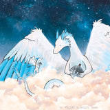 Feather Dragon Art Print - Storm in a Jar