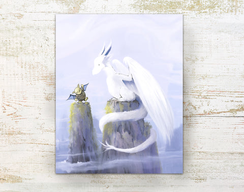 Dragon Art Print - Troll and Dragon