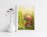 Fairy Art Print - Sheltering the Bees