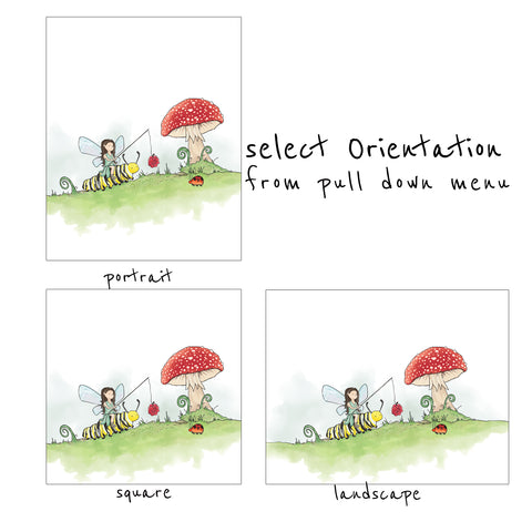 Fairy Art Print - Riding a Caterpillar