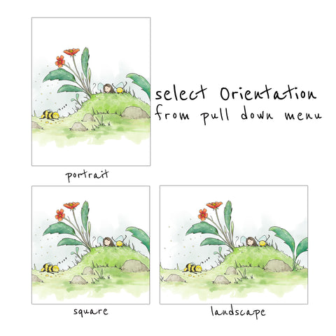 Fairy Art Print - Spying a Bumble Bee