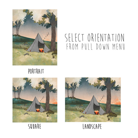 Fox Art Print - Tent Camping