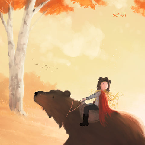 Goldilocks Art Print - Travelling with the 3 Bears