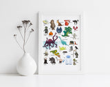 Alphabet Print - Monsters and Creatures