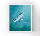 Narwhal Art Print - Baby Narwhal