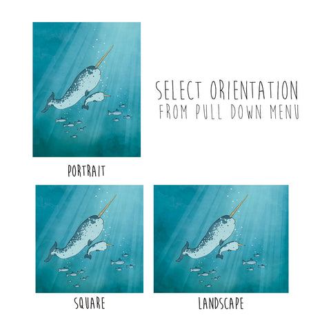 Narwhal Art Print - Baby Narwhal