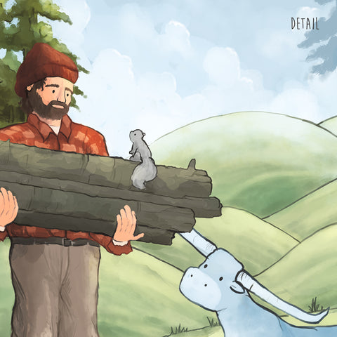 Paul and Babe - Gathering Wood