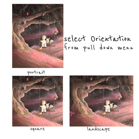 Unicorn and Griffin on a Swing