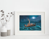 Wolf Art Print - Sailing in the Arctic