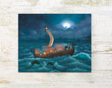 Wolf Art Print - Sailing in the Arctic