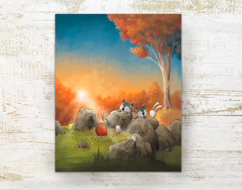 Wolf Art Print - Finding the Dragon Egg