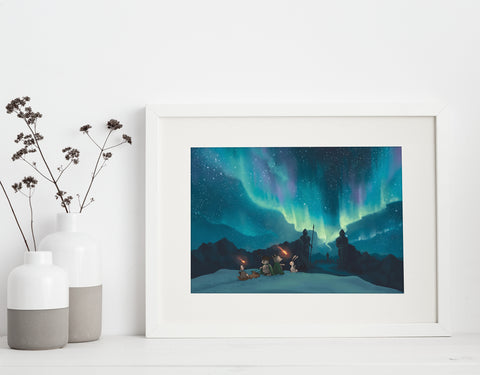 Wolf Art Print - Discovering an Old City