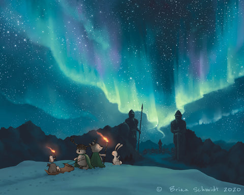 Wolf Art Print - Discovering an Old City