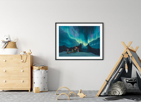 Wolf Art Print - Discovering an Old City