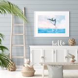 Sea Turtle Art Print - Riding a Manta Ray